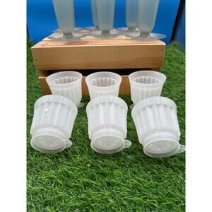 Vintage Tupperware Set: 6 Tulip Parfait Glasses & 6 Individual Jel-ette Molds